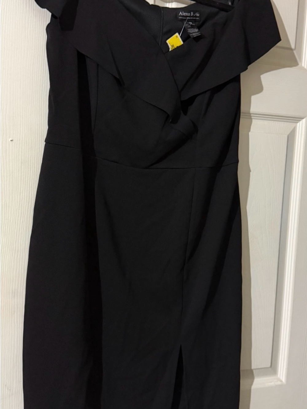 Alexa B. One-Shoulder Black Evening Dress